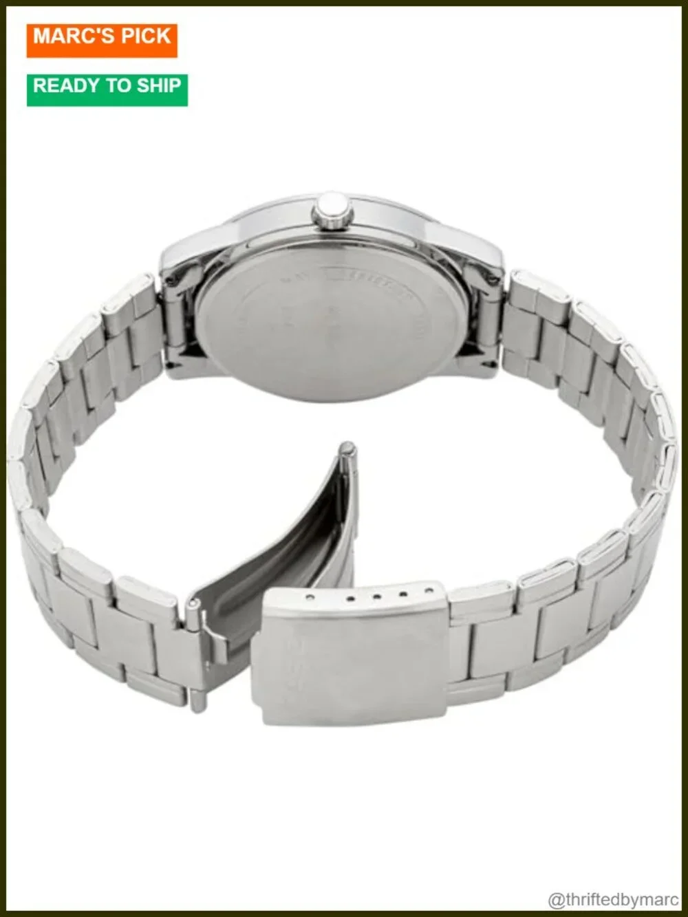 Standard Stainless Steel Easy Reader Black Dial Watch